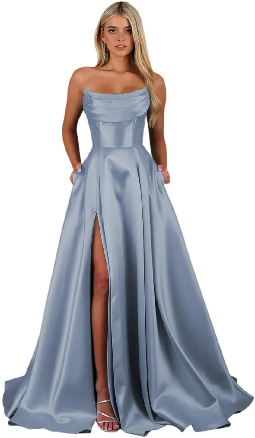 "Éclat du Soir" Satin Gown