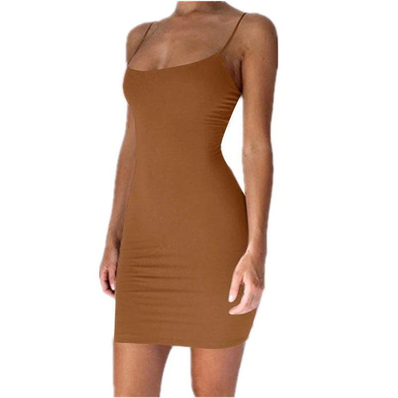 Luna di Fiamma – Spaghetti Strap Sheath Dress