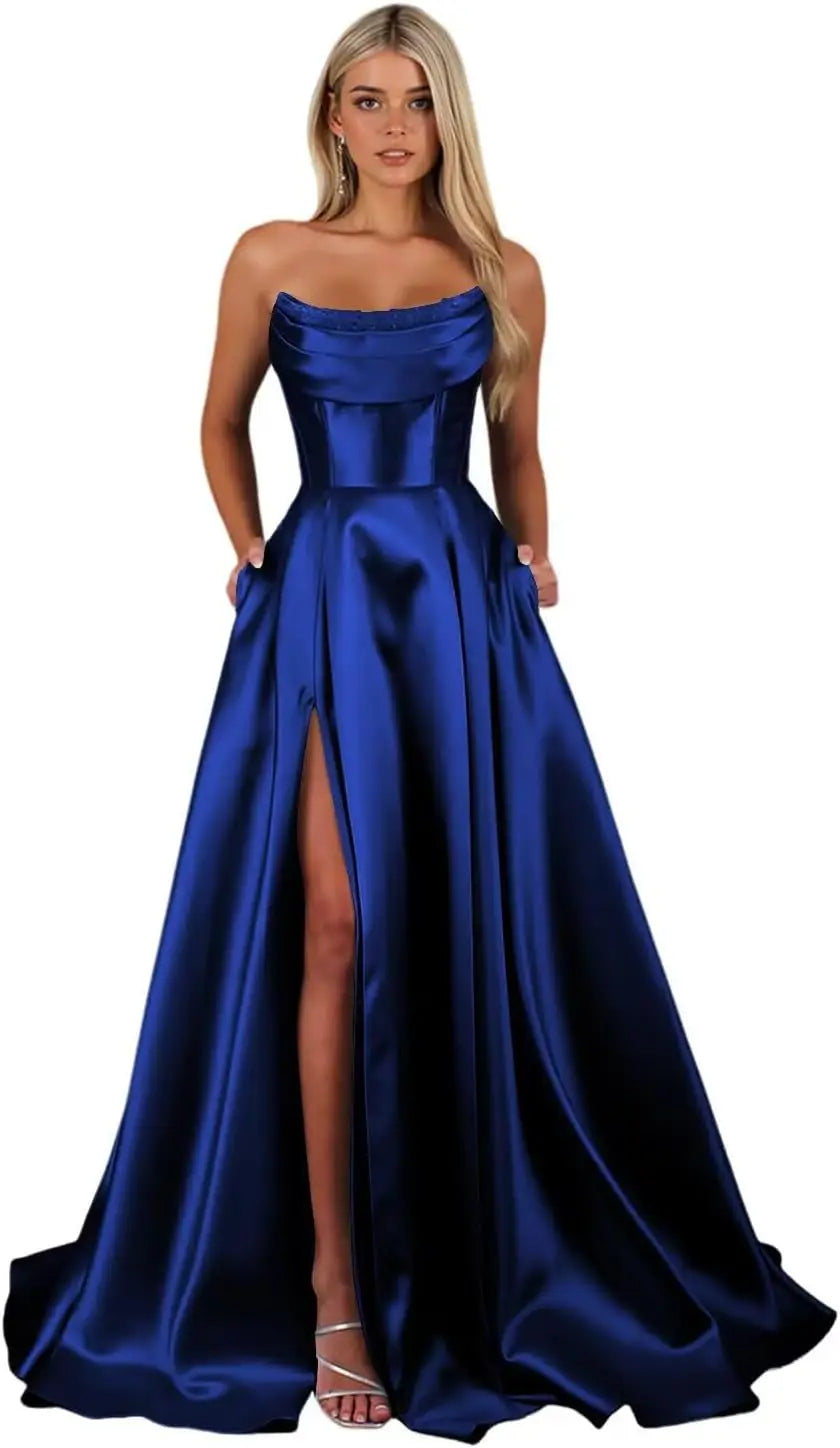 "Éclat du Soir" Satin Gown