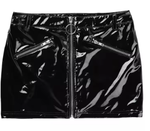 Black Rave Party Mini Skirt