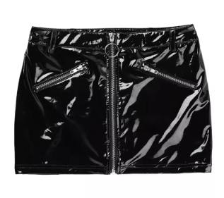 Black Rave Party Mini Skirt