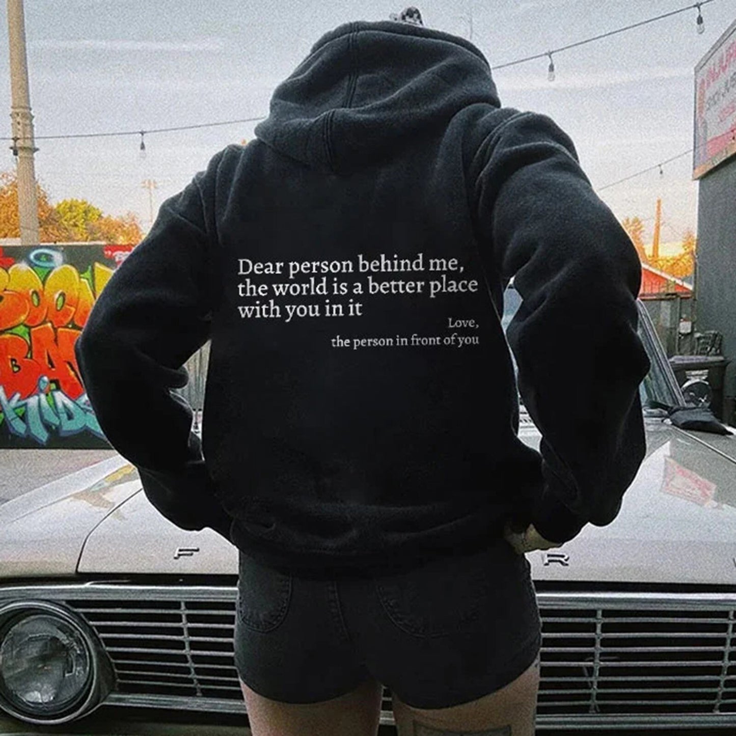 Dear Person Behind Me - Hooded Harajuku Sweatshirt