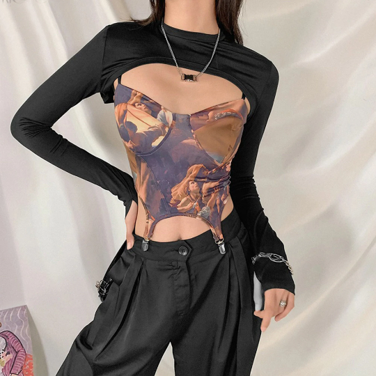 Vintage Harajuku Print Aesthetic Fashion Tees