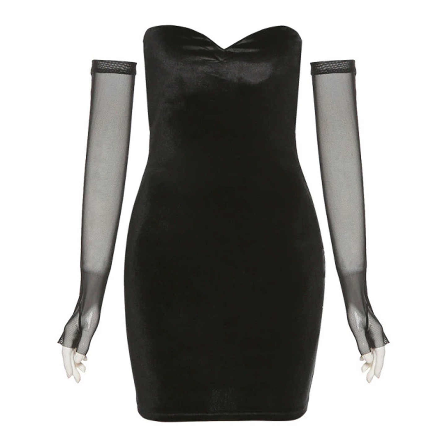 Fashion Sexy Black Strapless Dress