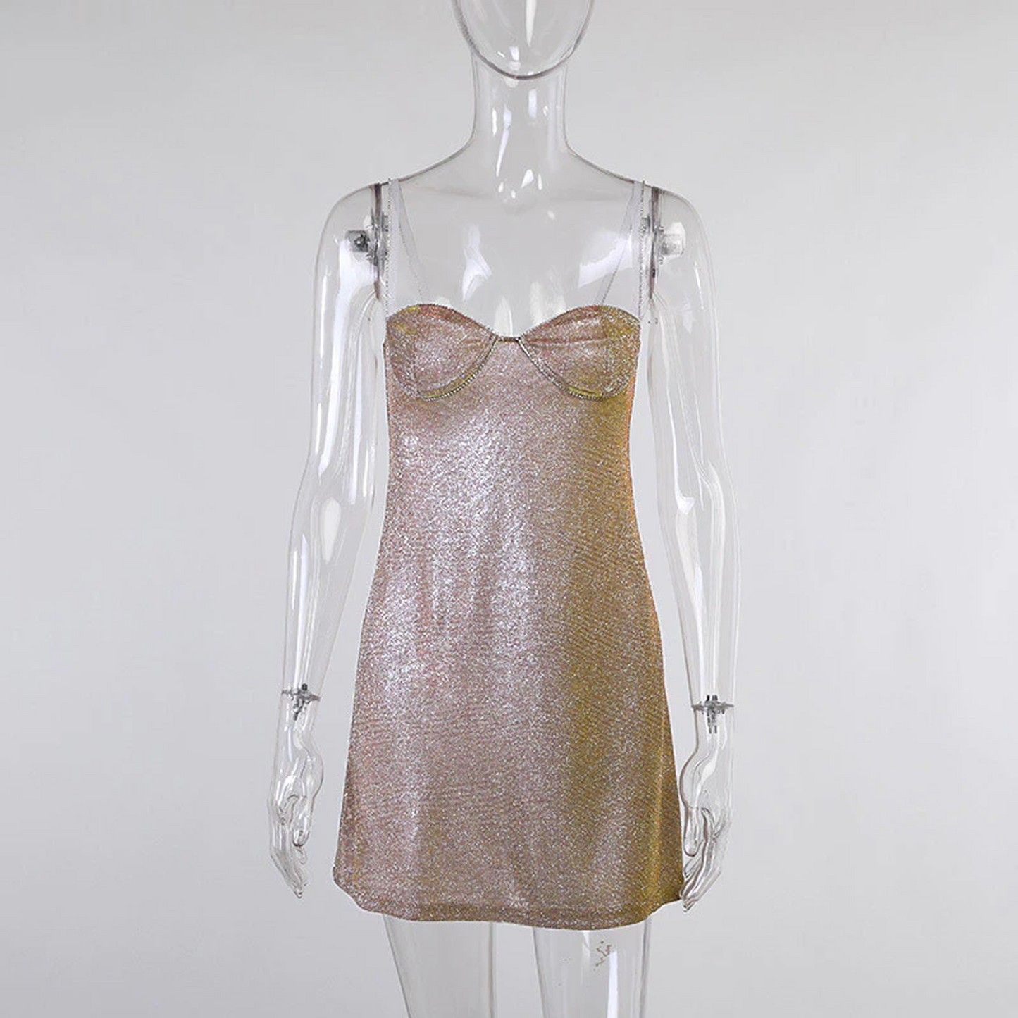Bright Silk Sleeveless Mini Dress