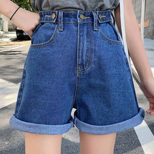 Denim Elegant Casual High Waist Summer Fahion Kpop Style Shorts