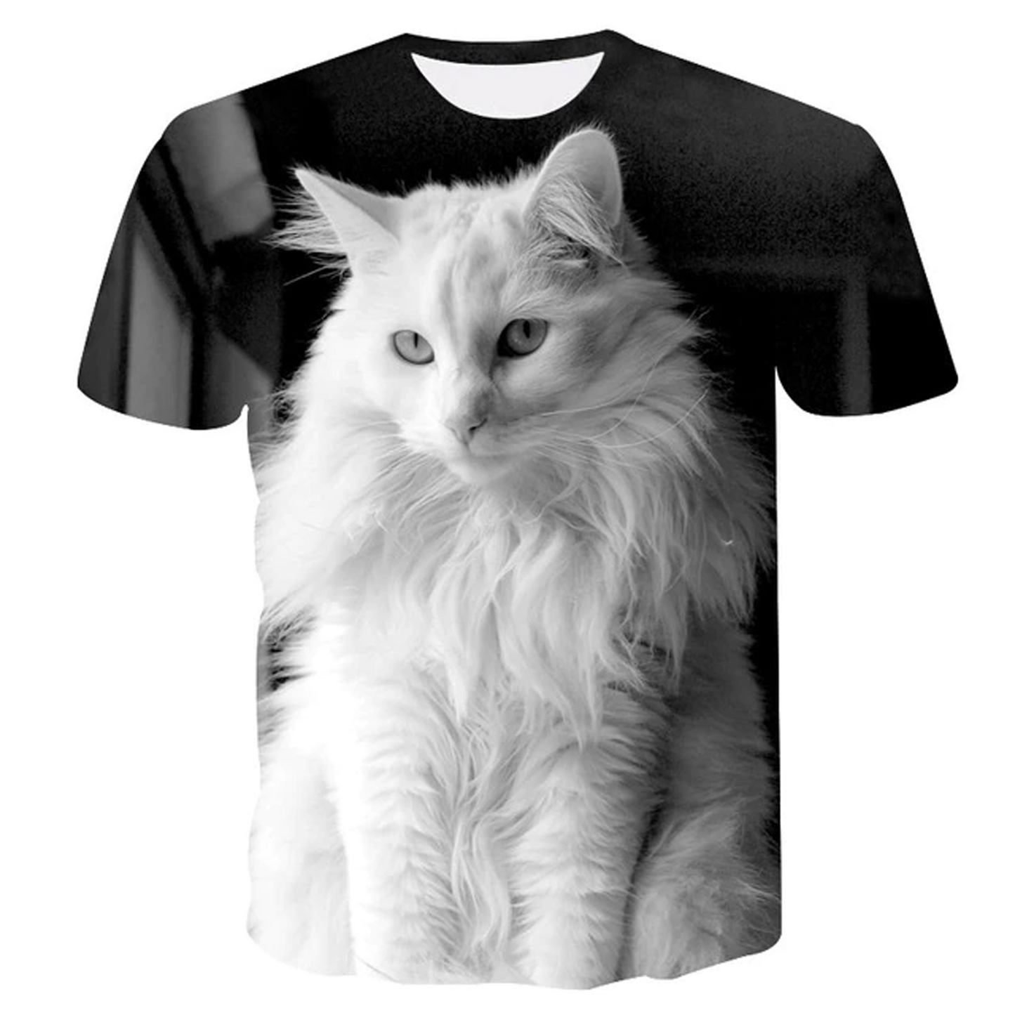 Fashion Women's 3D Cat Print Tshirt