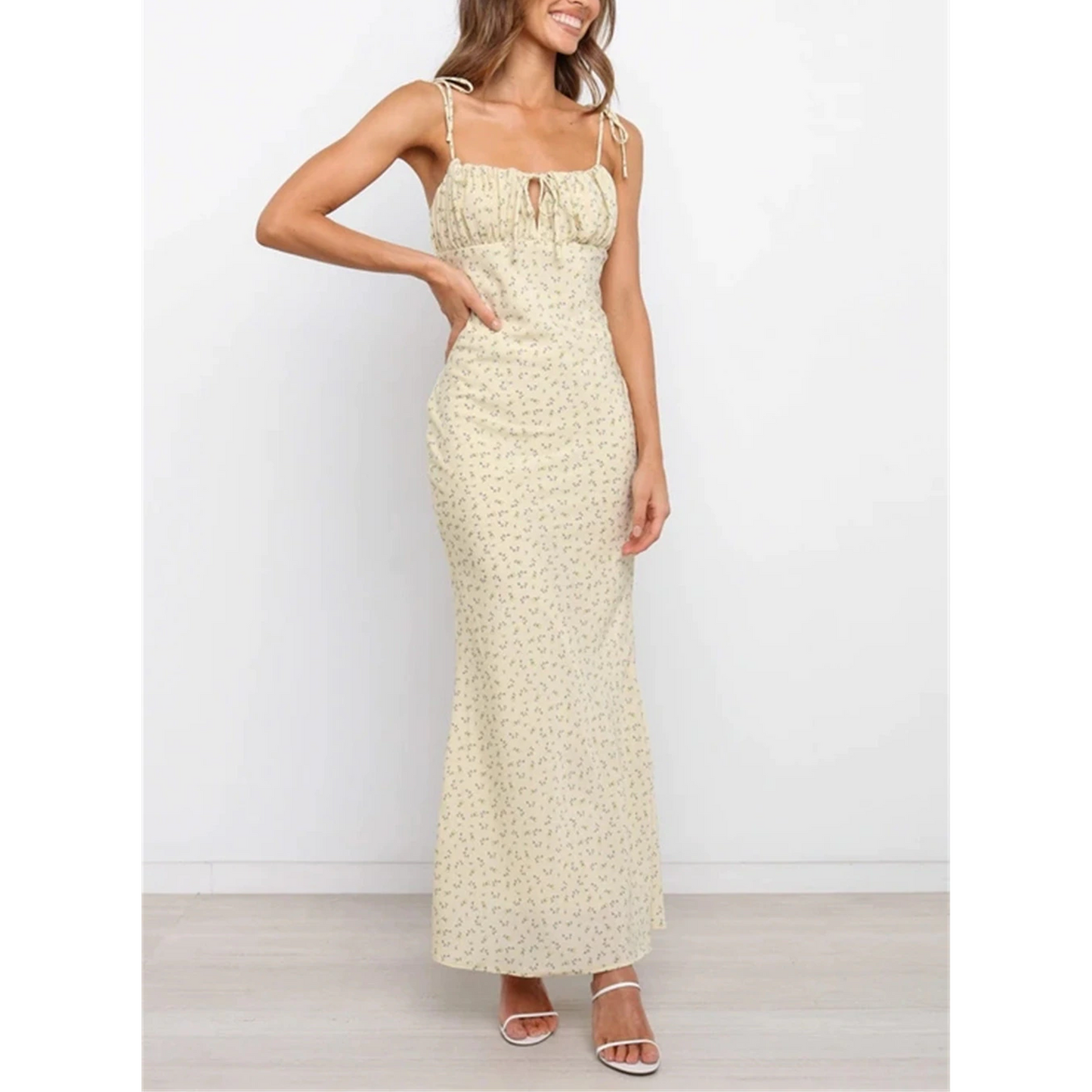 Floral Print Elegant Maxi Sundress
