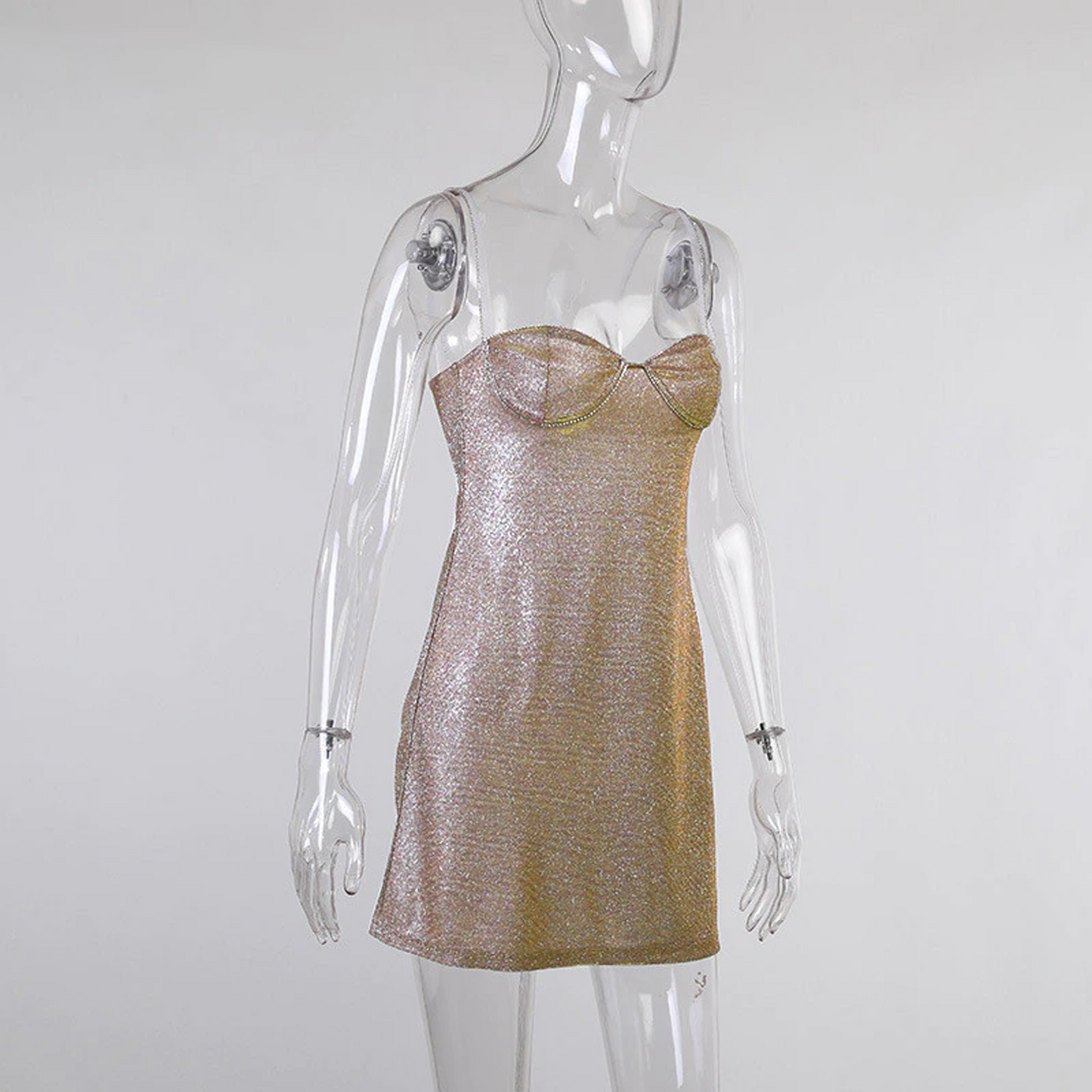 Bright Silk Elegant Bodycon Sleeveless Backless Women Mini Dress