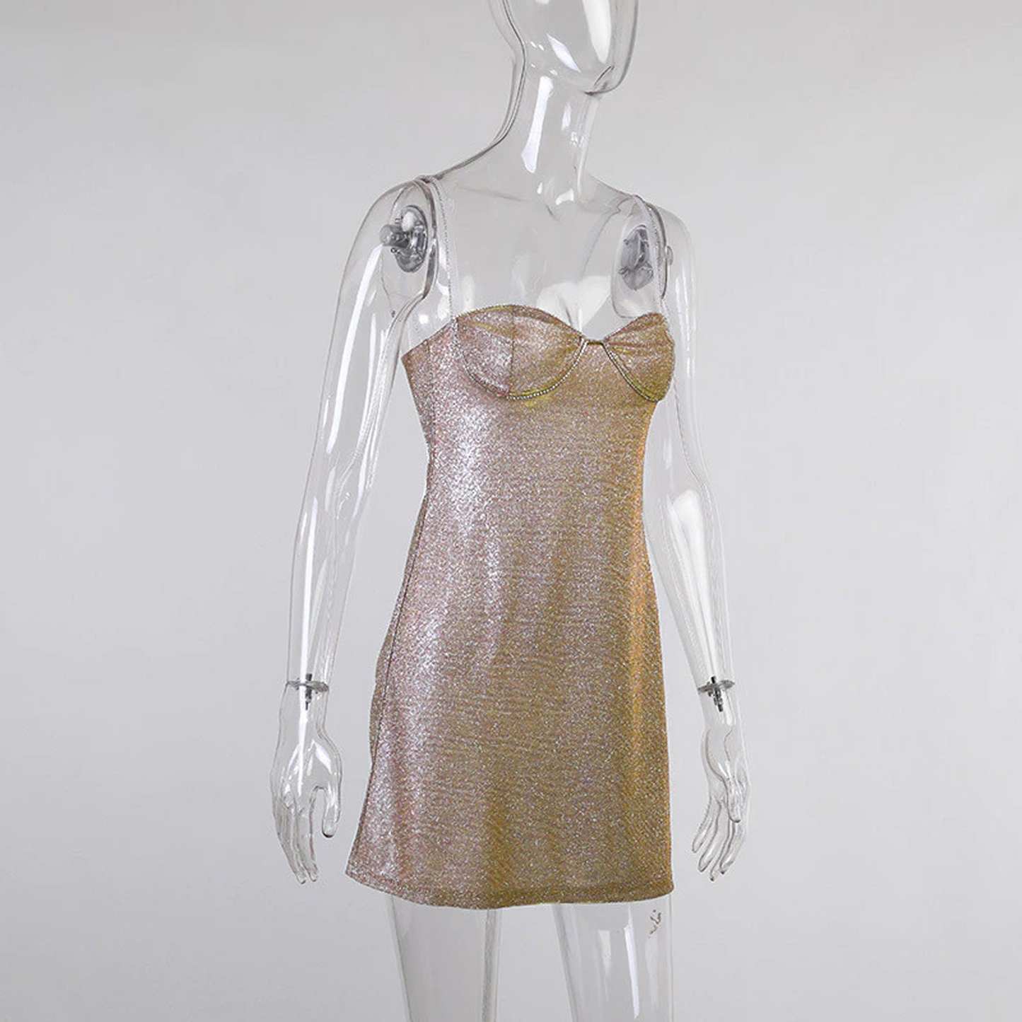 Bright Silk Sleeveless Mini Dress