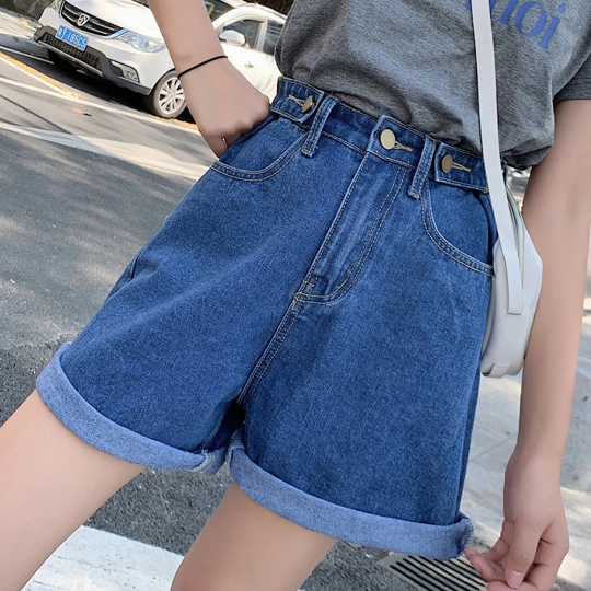 Denim Elegant Casual High Waist Summer Fahion Kpop Style Shorts