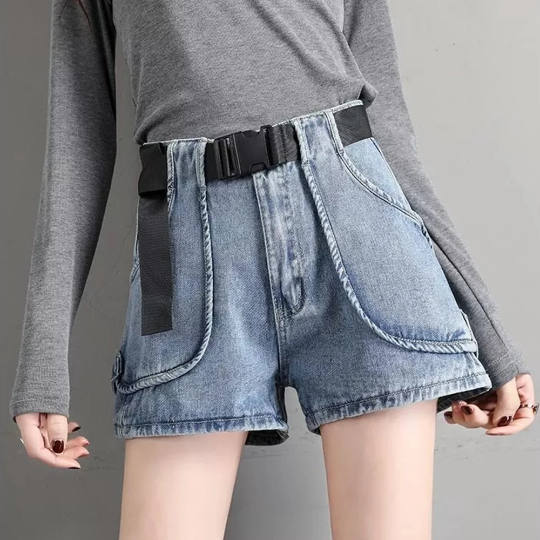 Tomb Raider Vibe High Waist Short - Women Belted Streetwear