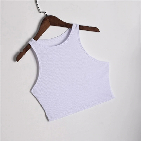 Solid Black and White Colors Sexy Fit Casual Tank Top