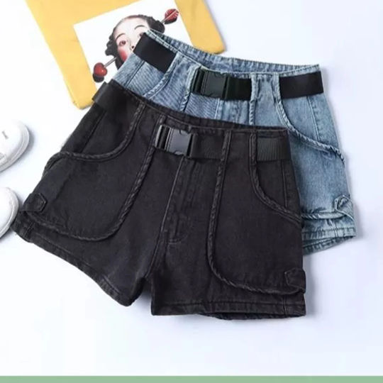Tomb Raider Vibe High Waist Short - Women Belted Streetwear