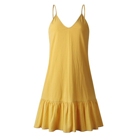 Summer Spaghetti Straps Sleeveless Style Women Dress