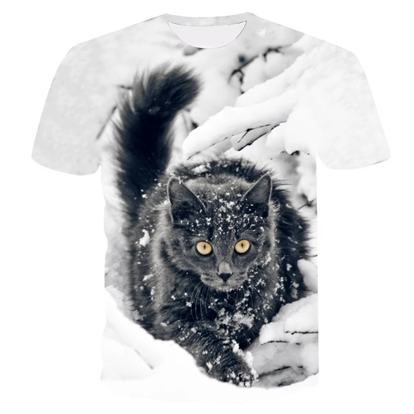 Fashion Women's 3D Cat Print Tshirt