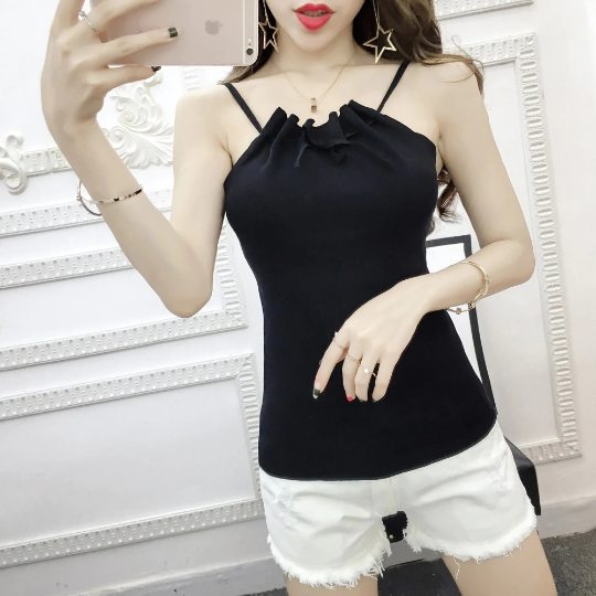 Women's Tie Up Spaghetti Straps Style Shirt