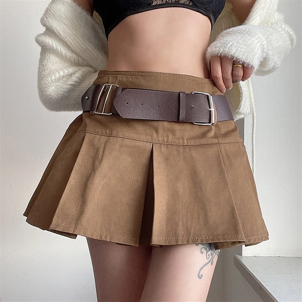 Irregular Belted Micro Skirt