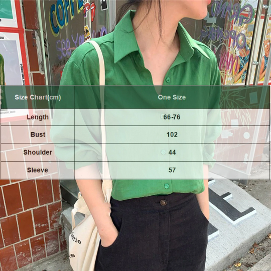 Vintage Solid Loose Casual Autumn Fashion Shirt