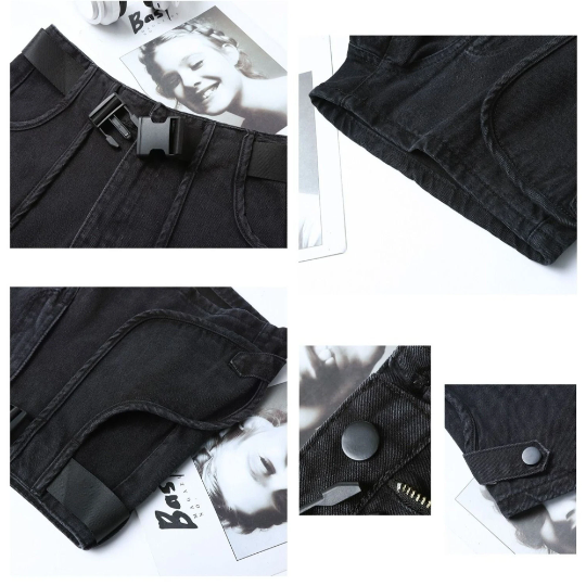 Tomb Raider Vibe High Waist Short - Women Belted Streetwear
