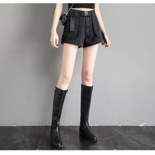 Tomb Raider Vibe High Waist Short - Women Belted Streetwear