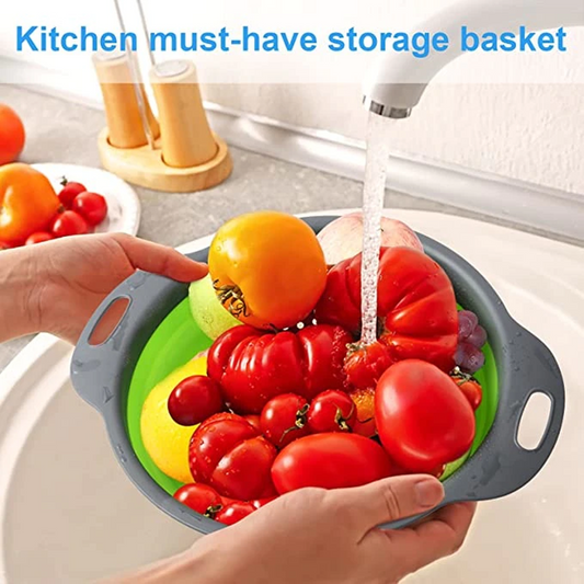 Square Foldable Silicone Colander