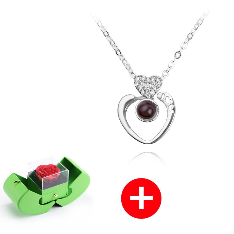 Green Apple Box Jewelry Box - Rose Flower Gift Boxes Gift