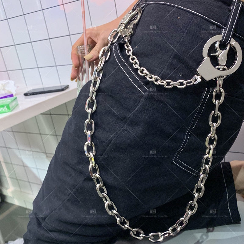 Silver Chain Belt Handcuffs