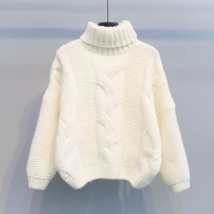 Fashion Turtleneck Knitted Sweatshirt
