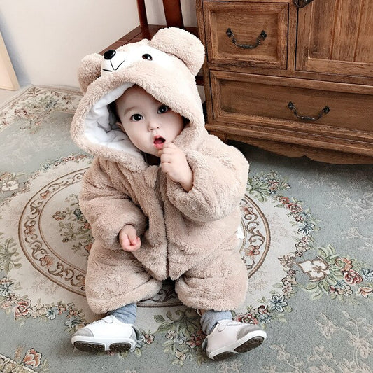 Cartoon Bear Fleece Baby Coats