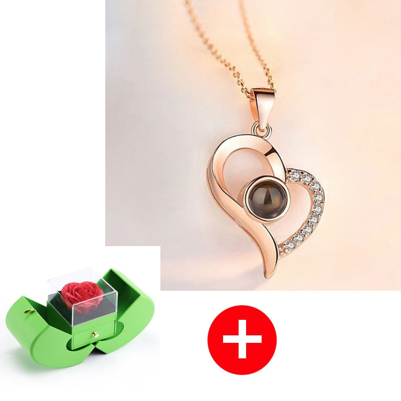 Green Apple Box Jewelry Box - Rose Flower Gift Boxes Gift
