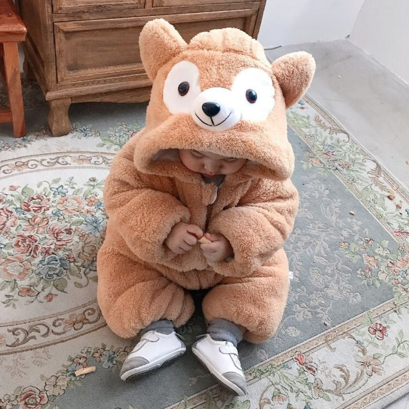 Cartoon Bear Fleece Baby Coats