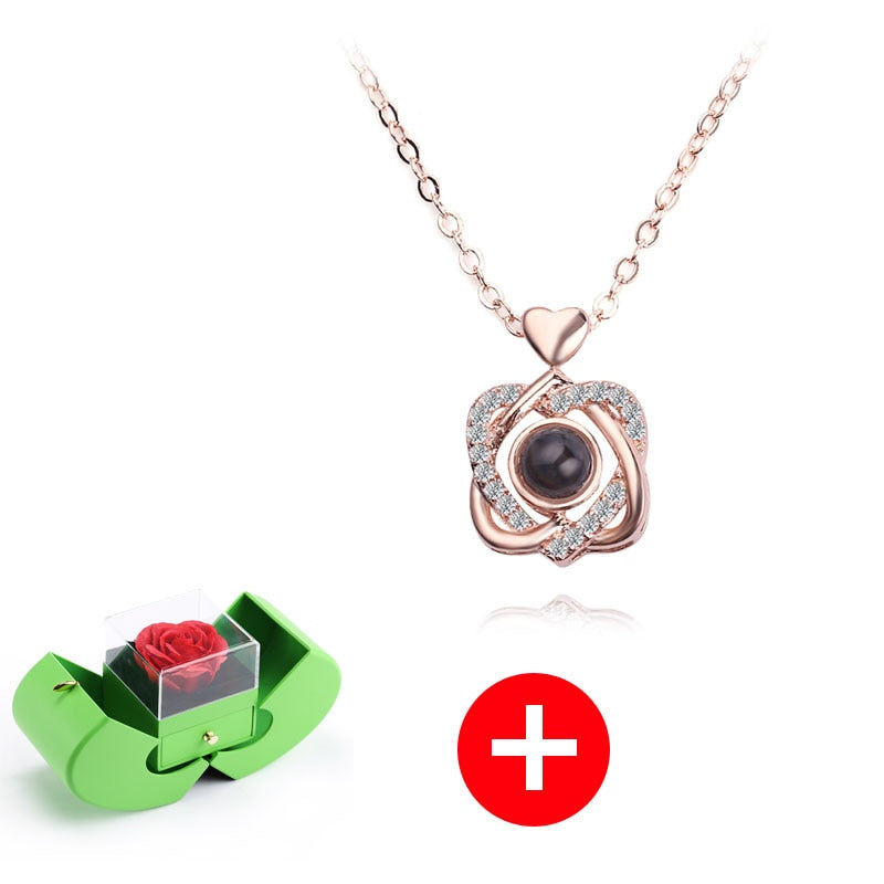 Green Apple Box Jewelry Box - Rose Flower Gift Boxes Gift