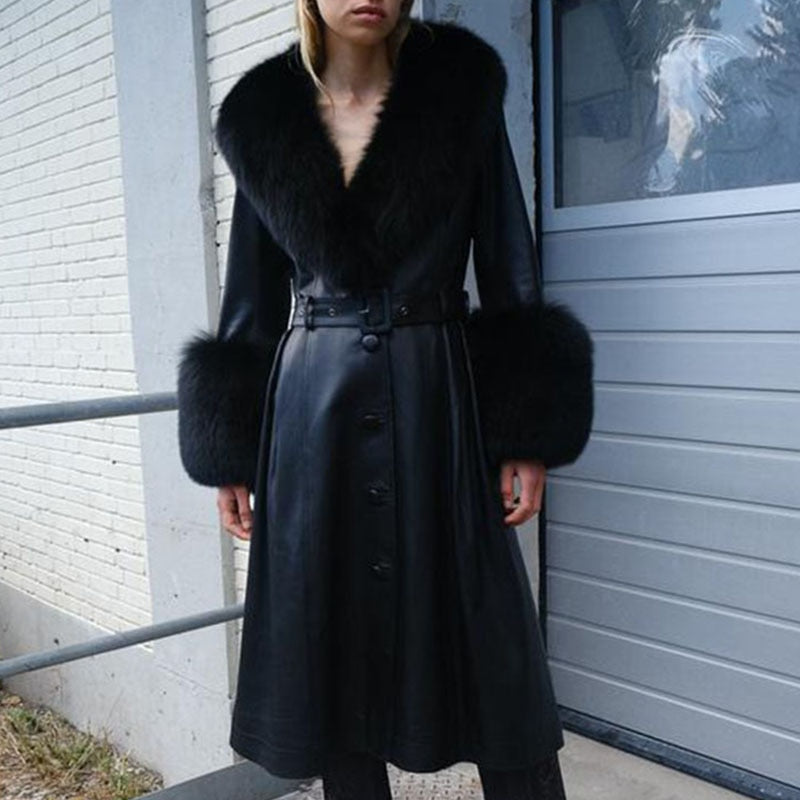 Elegant Fur Trim Coat