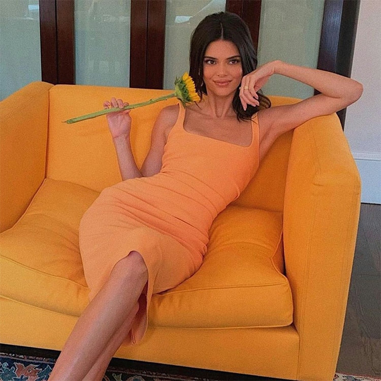 Sexy Square Neck Kendall Dress
