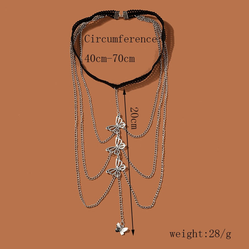 Butterfly Multilayer Thigh Chain