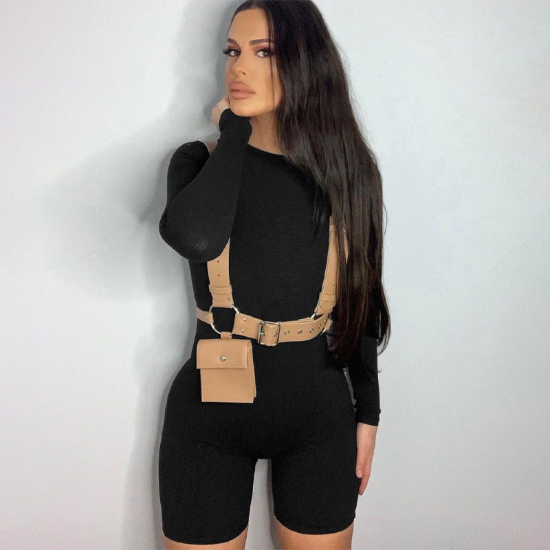 Knitted Bodycon Romper Suit