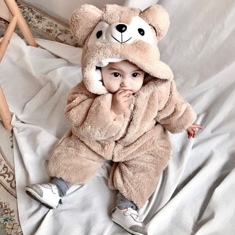 Cartoon Bear Fleece Baby Coats