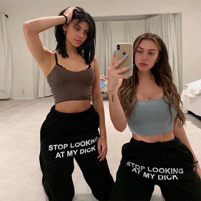 Printed Letters Hip Hop Sweatpants