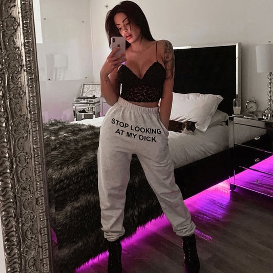 Printed Letters Hip Hop Sweatpants