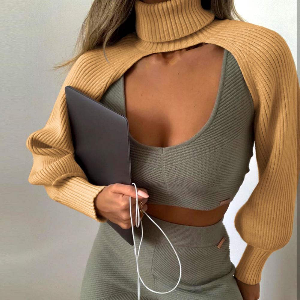 Aesthetic Sweater Crop Top Sleeves
