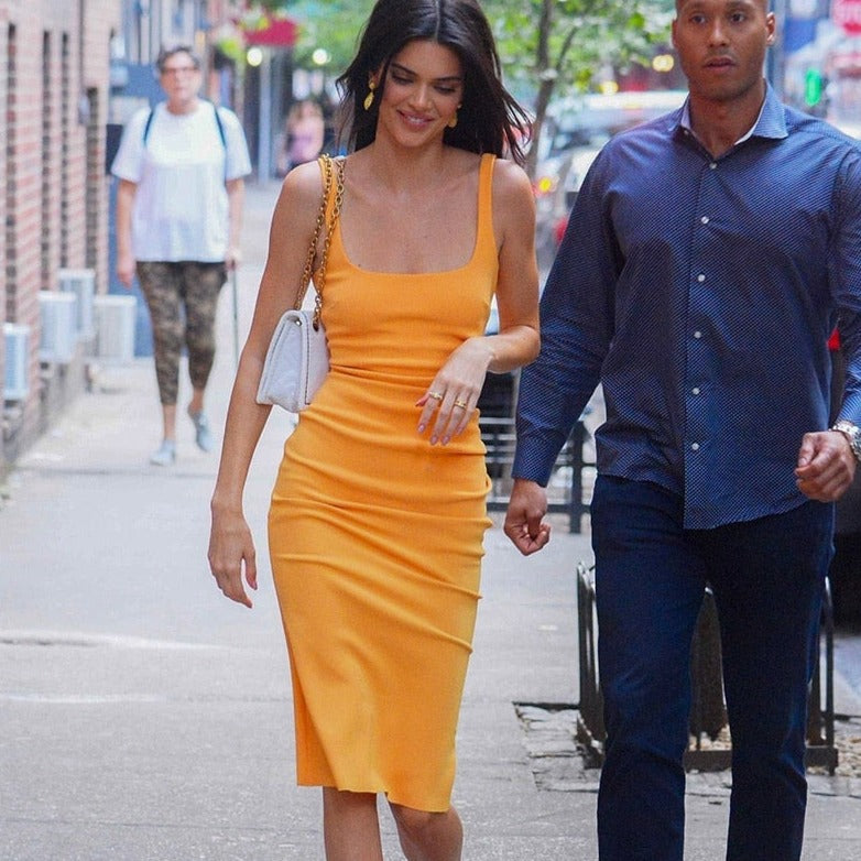 Sexy Square Neck Kendall Dress