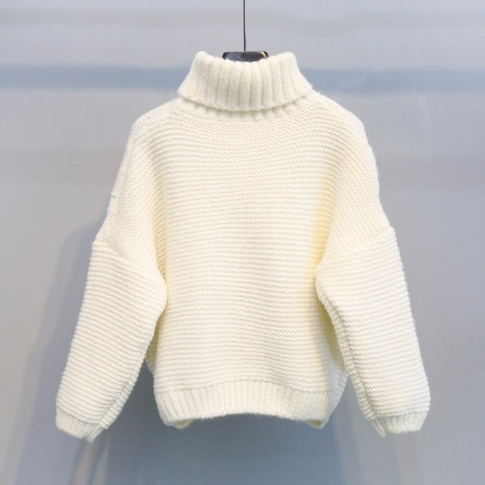 Fashion Turtleneck Knitted Sweatshirt