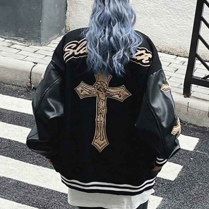 Cross Y2k Bomber Jacket
