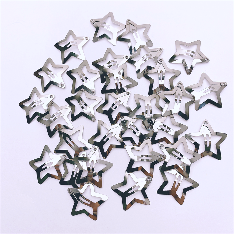 40pcs Silver Star Hair Clip