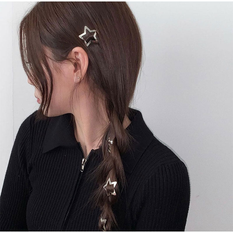 40pcs Silver Star Hair Clip