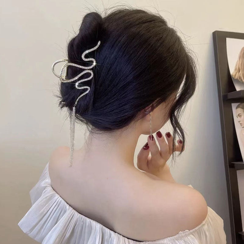 Tassel Chain Snake Hair Clip