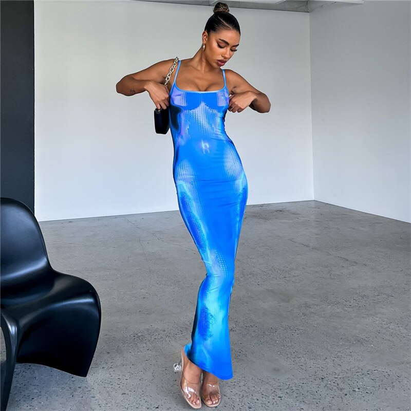 Body 3D Print Long Dress