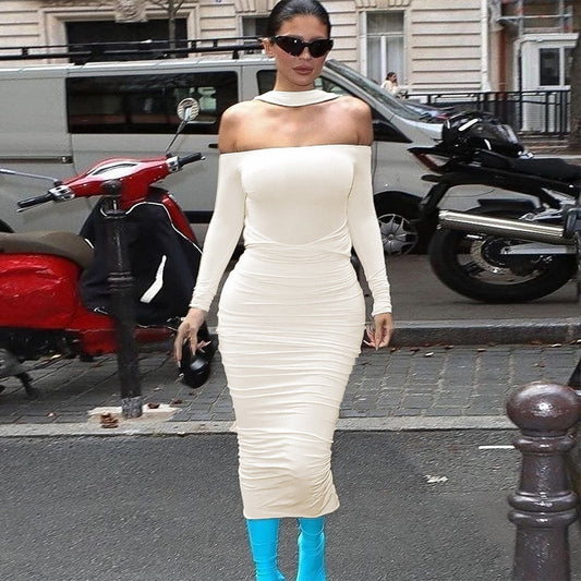 Fashionable Kylie Halter Dress Set