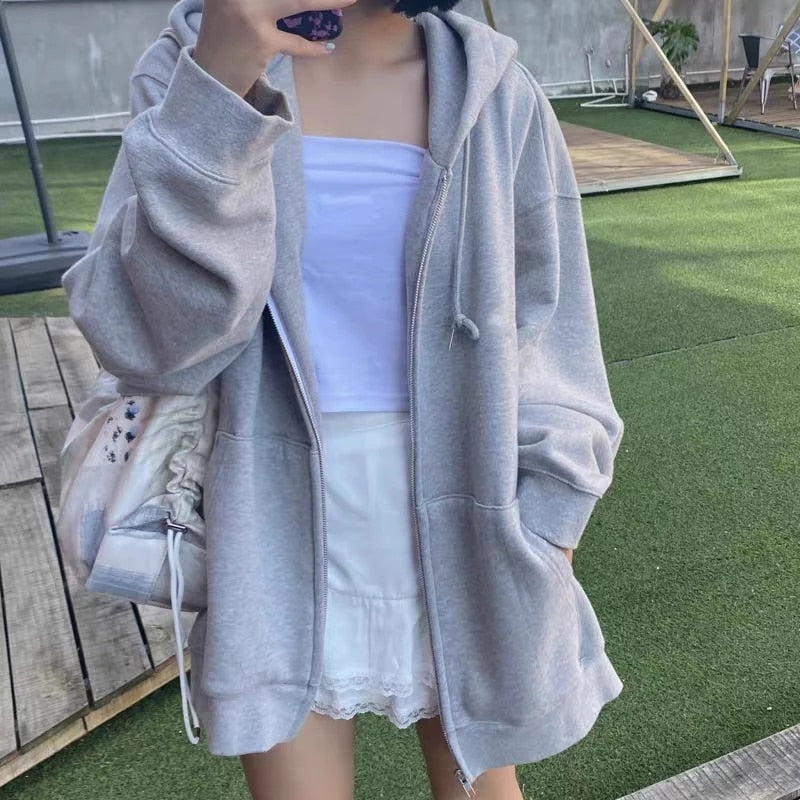 Korean Oversized Hooded Jacket